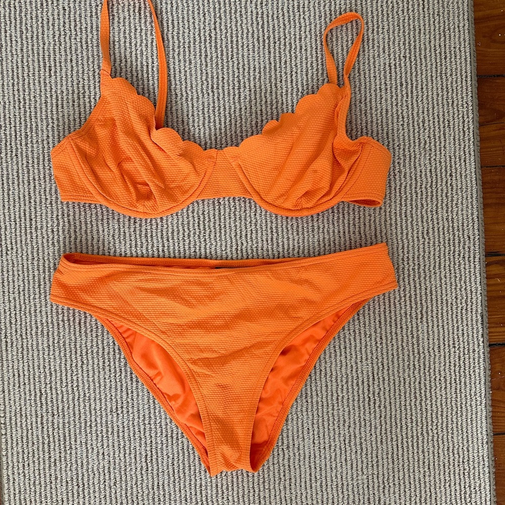 Kate Spade Orange Bikini Set with Adjustable Straps